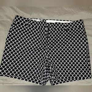 Womens dress shorts black & white